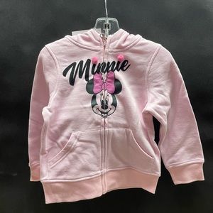 Mini Mouse Pink Zip Up Hoodie New